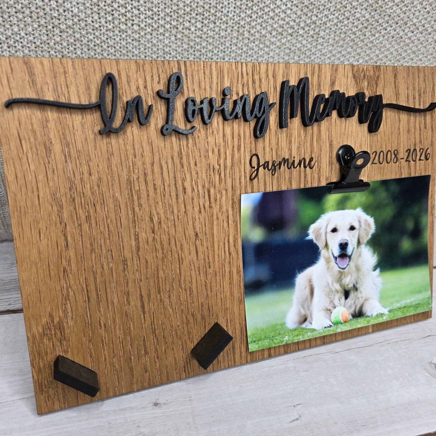Clay Paw Print and Picture Frame Memorial