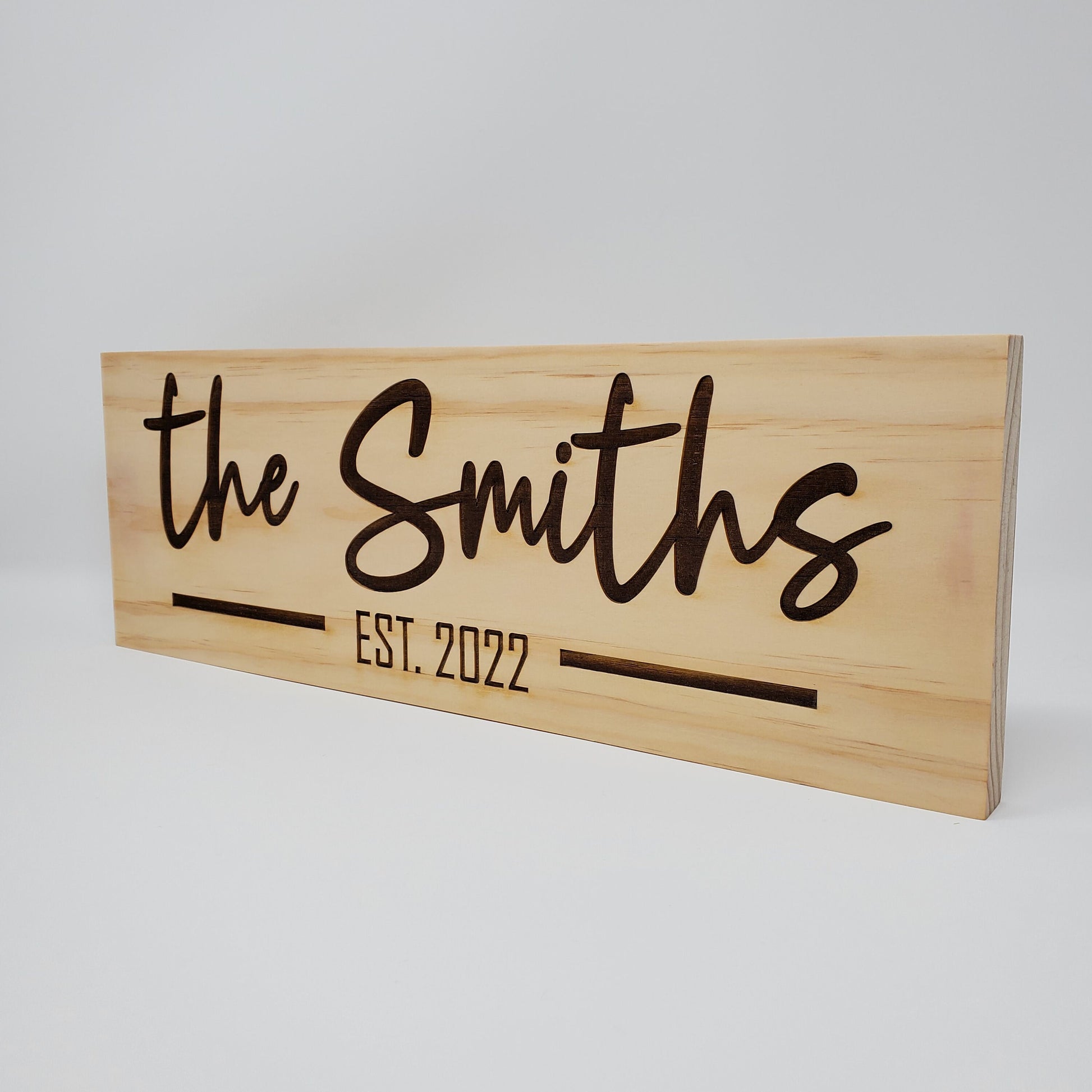 Custom Sign | Established Sign | Family Last Name Sign | Custom Wood Sign | Laser Engraved Sign