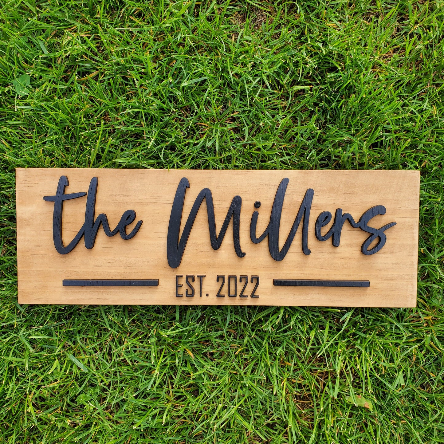 Custom Sign | Established Sign | Family Last Name Sign | Custom Wood Sign | 3D Laser Cut Sign | Wedding Gift | Wood Sign