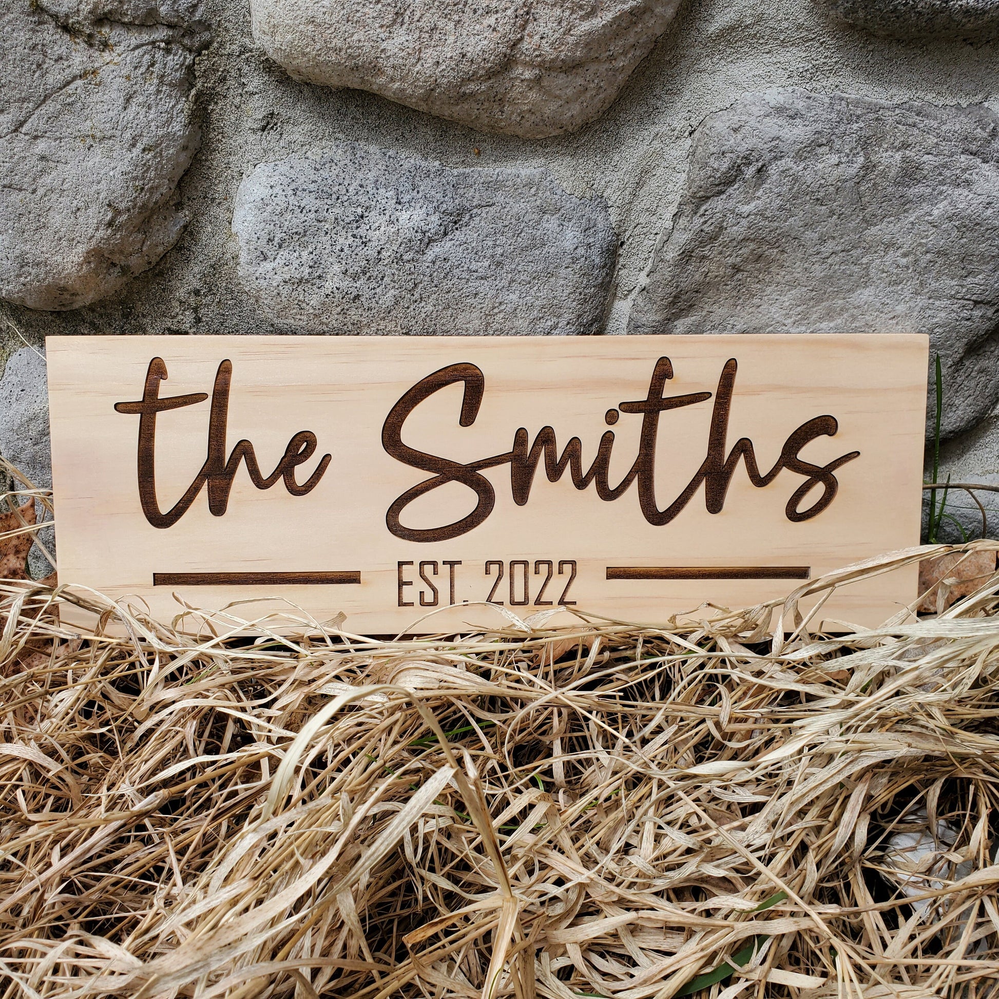 Custom Sign | Established Sign | Family Last Name Sign | Custom Wood Sign | Laser Engraved Sign