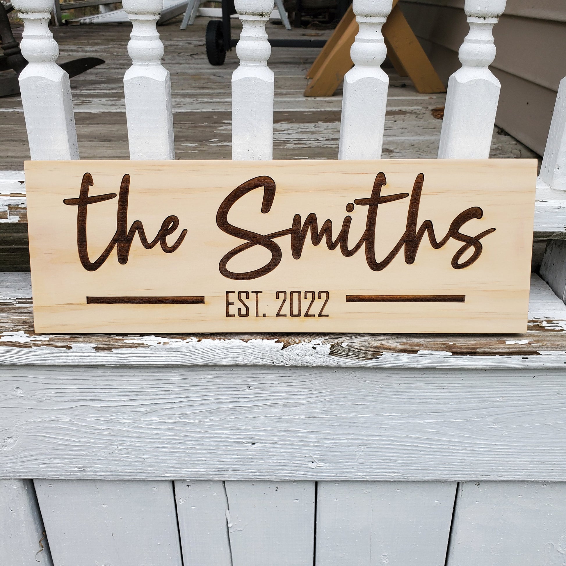 Custom Sign | Established Sign | Family Last Name Sign | Custom Wood Sign | Laser Engraved Sign