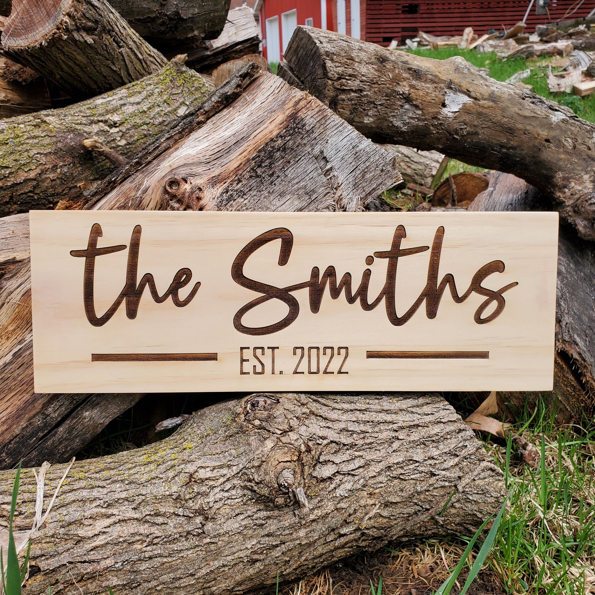 Custom Sign | Established Sign | Family Last Name Sign | Custom Wood Sign | Laser Engraved Sign