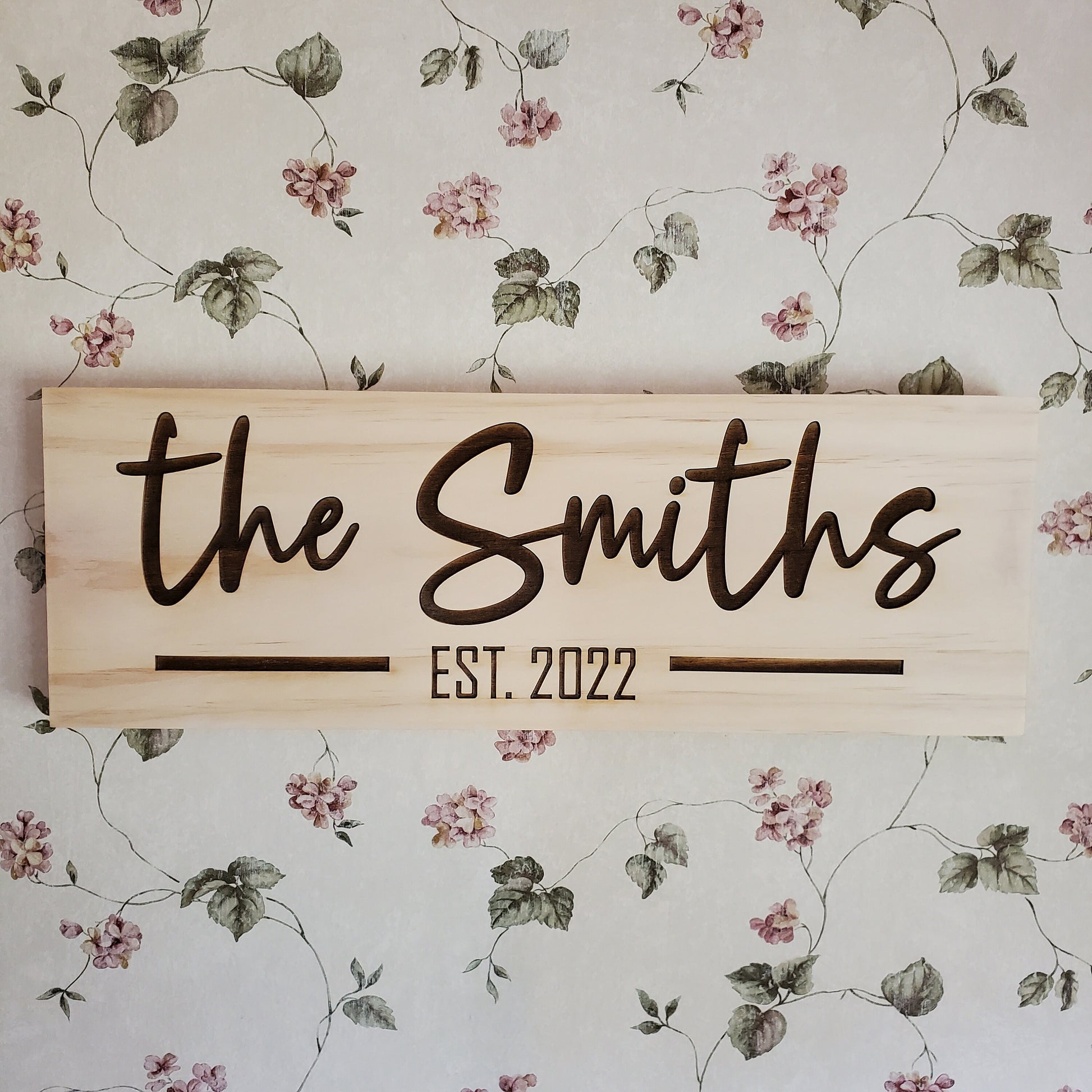 Custom Sign | Established Sign | Family Last Name Sign | Custom Wood Sign | Laser Engraved Sign