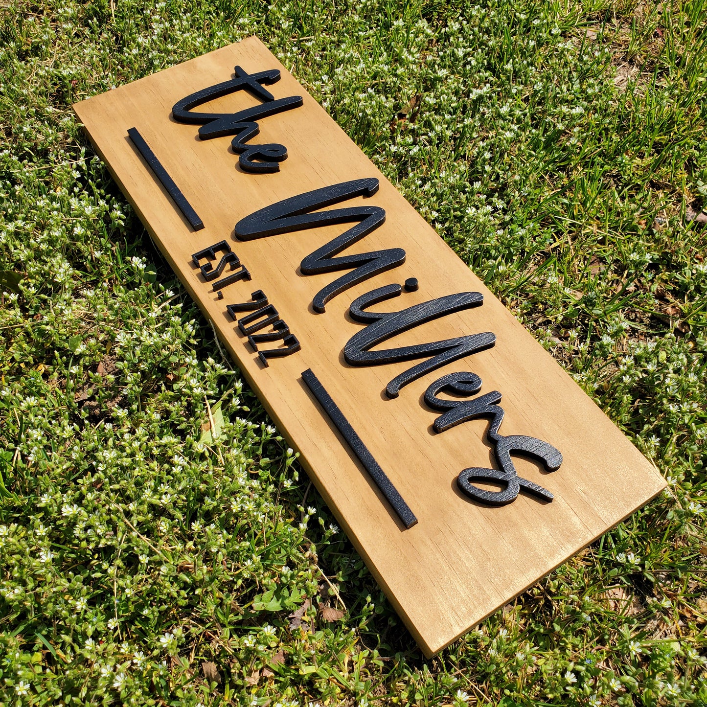 Custom Sign | Established Sign | Family Last Name Sign | Custom Wood Sign | 3D Laser Cut Sign | Wedding Gift | Wood Sign