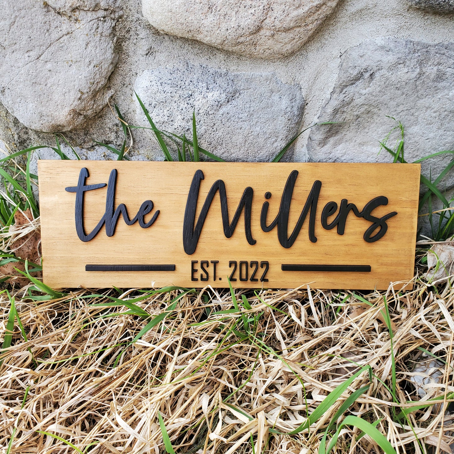 Custom Sign | Established Sign | Family Last Name Sign | Custom Wood Sign | 3D Laser Cut Sign | Wedding Gift | Wood Sign