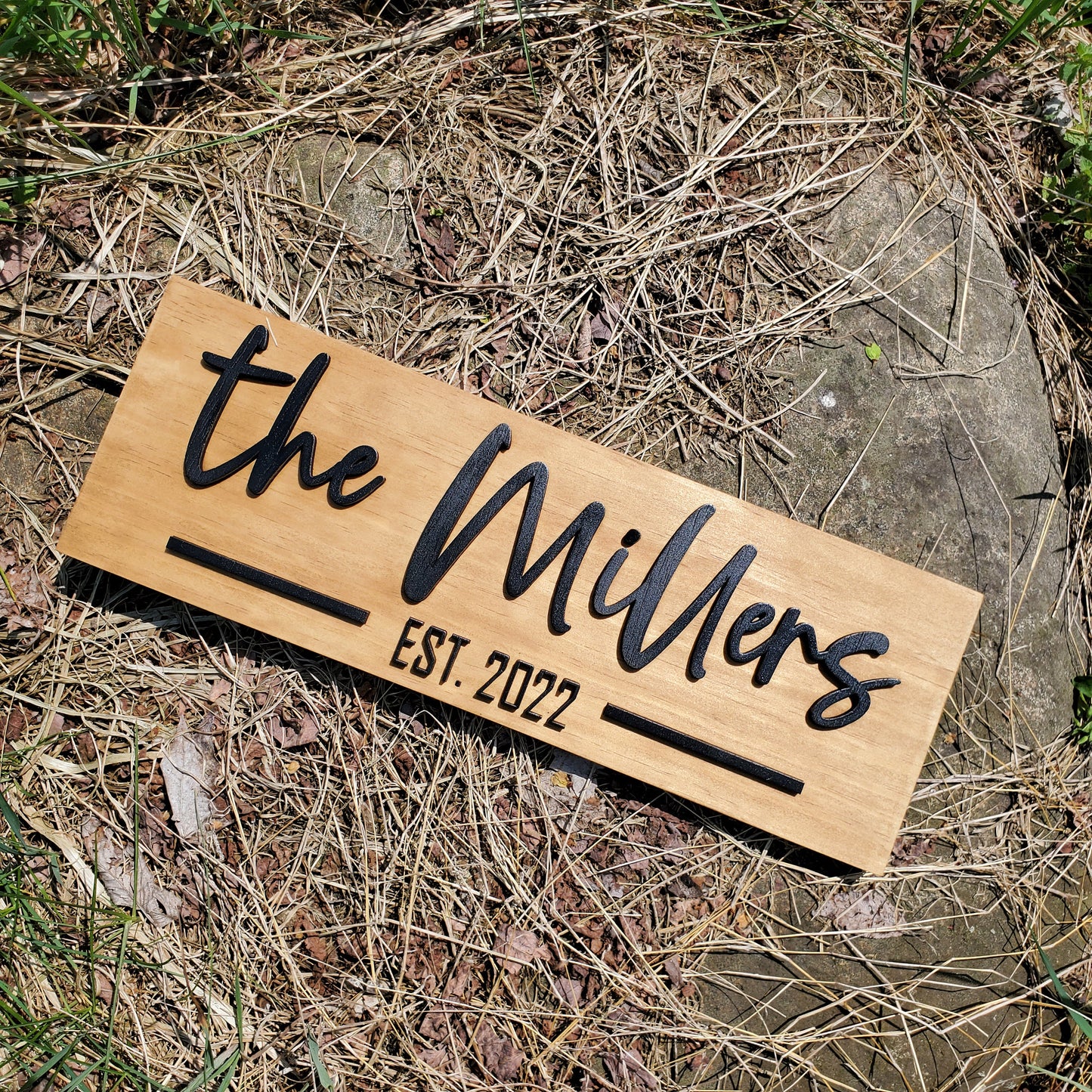 Custom Sign | Established Sign | Family Last Name Sign | Custom Wood Sign | 3D Laser Cut Sign | Wedding Gift | Wood Sign