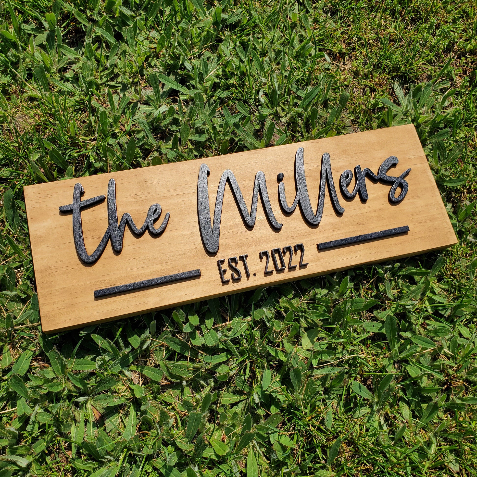 Custom Sign | Established Sign | Family Last Name Sign | Custom Wood Sign | 3D Laser Cut Sign | Wedding Gift | Wood Sign