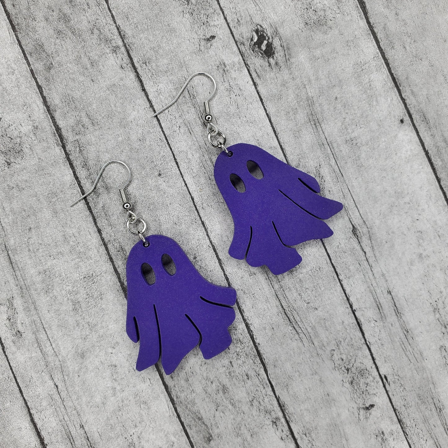 Ghost Earrings | Halloween Earrings | Hypoallergenic Earrings | Wood Earrings | Drop Earrings