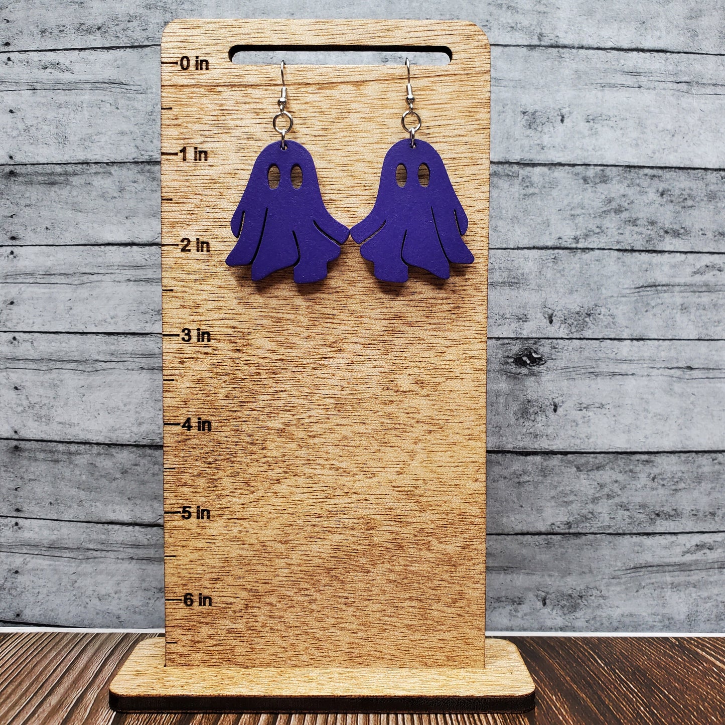 Ghost Earrings | Halloween Earrings | Hypoallergenic Earrings | Wood Earrings | Drop Earrings