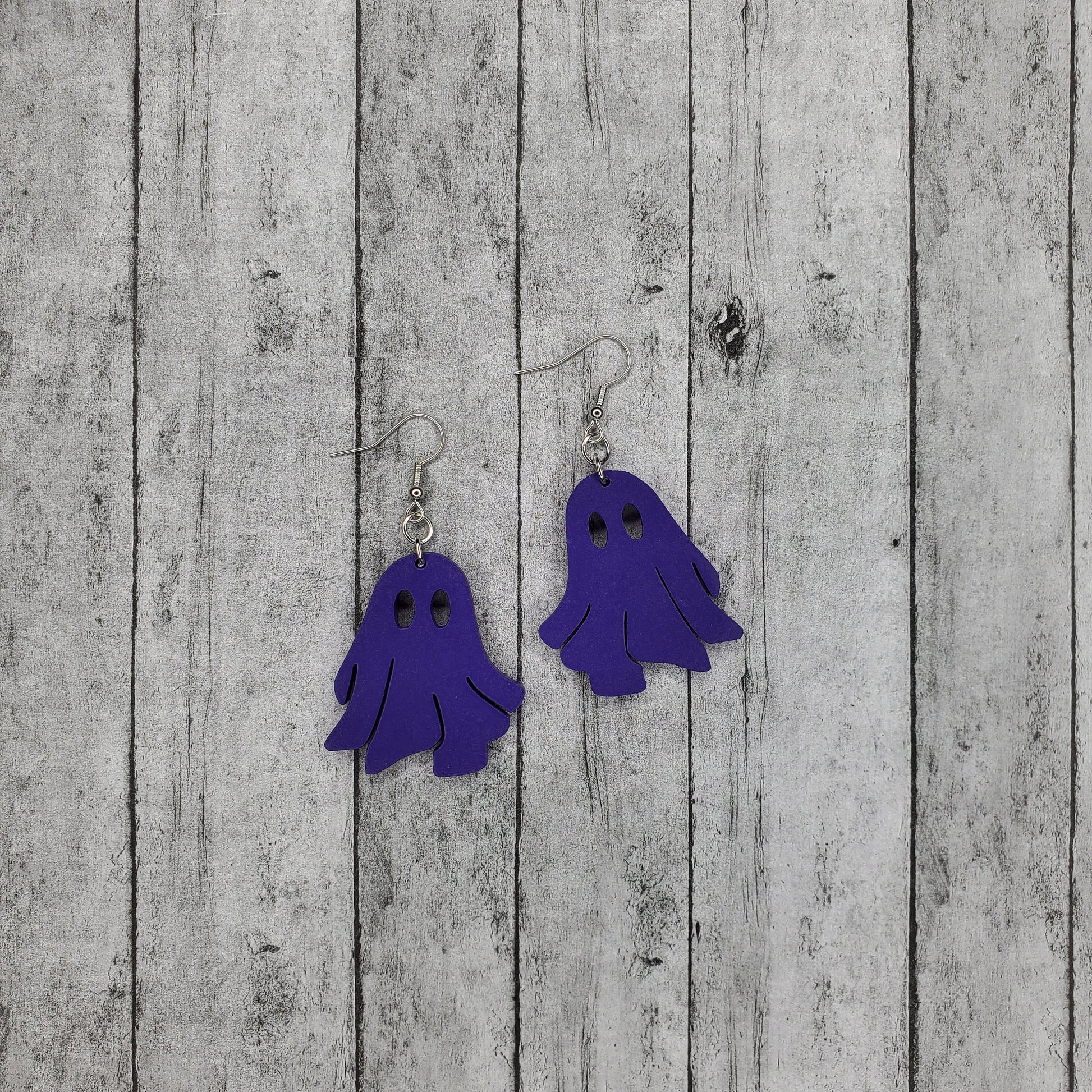 Ghost Earrings | Halloween Earrings | Hypoallergenic Earrings | Wood Earrings | Drop Earrings