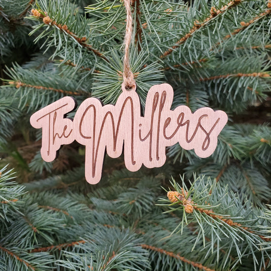 Last Name Ornament | Christmas Ornament | Family Christmas Ornament