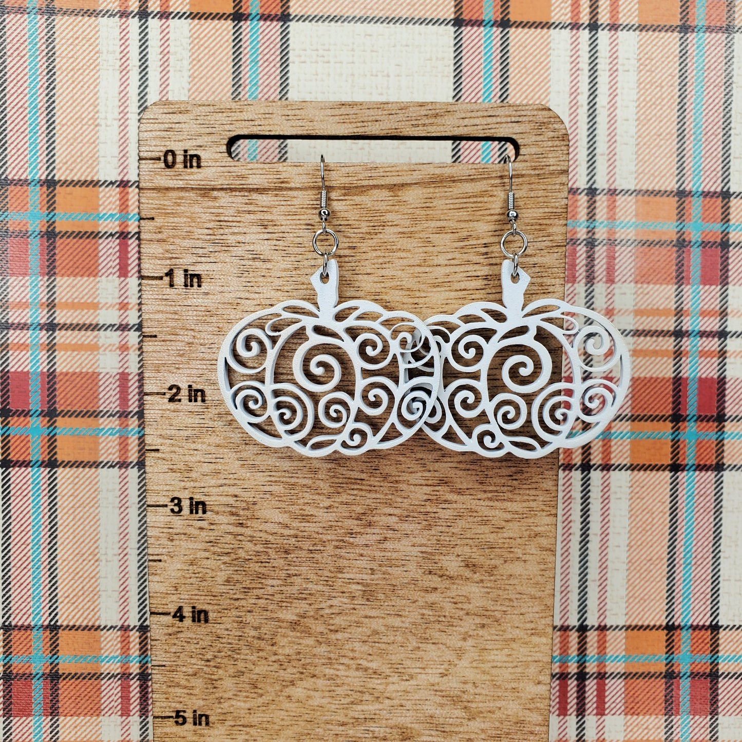 Pumpkin Earrings | Fall Earrings | Halloween Earrings | Hypoallergenic Earrings | Wood Earrings | Drop Earrings