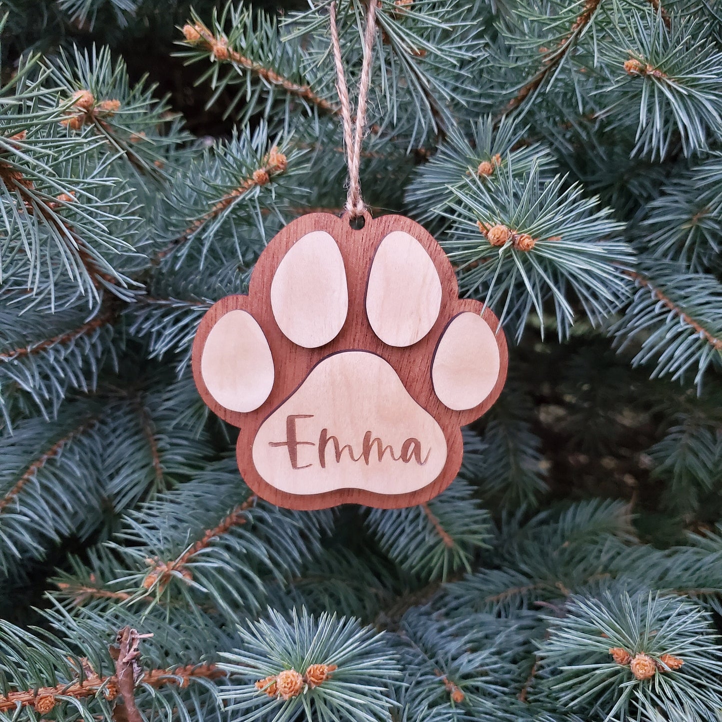 Dog and Cat Ornament | Pet Name Ornament | Christmas Ornaments | Laser Engraved Ornaments | Pet Ornaments