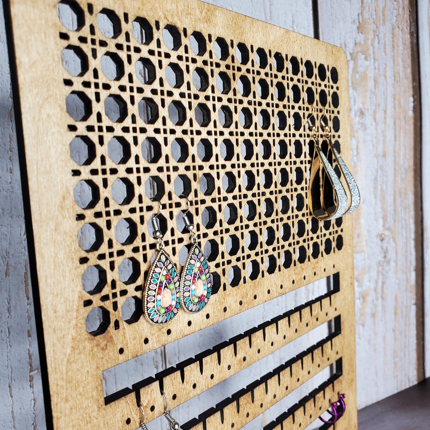 Rattan Earring Holder | Jewelry Holder | Earring Rack | Jewelry Display | Earring Organizer