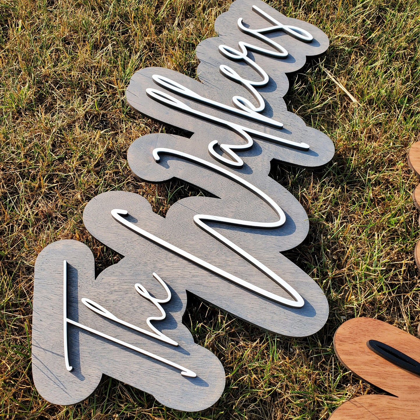 Layered Name Sign | Custom Wood Sign | Family Name Sign | Wood Cut Out | Last Name Sign | Laser Cut Sign