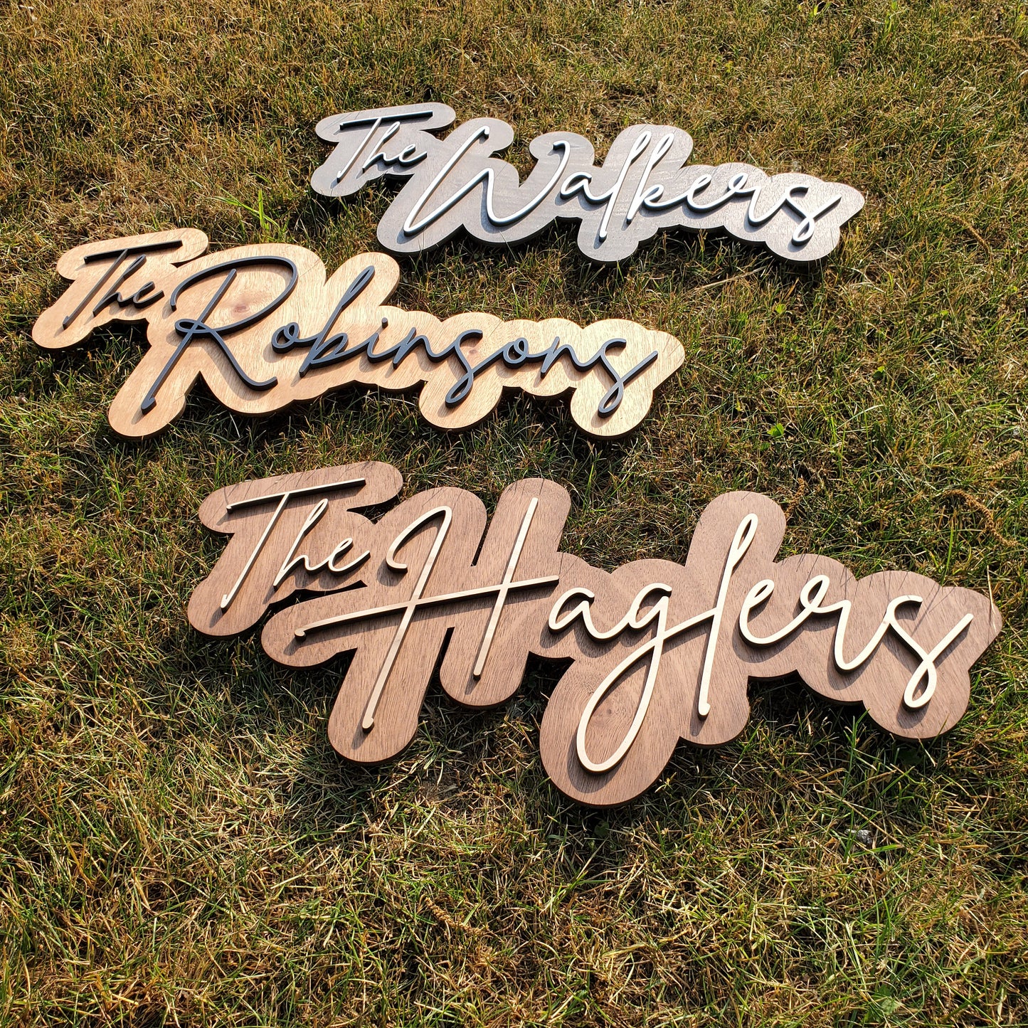 Layered Name Sign | Custom Wood Sign | Family Name Sign | Wood Cut Out | Last Name Sign | Laser Cut Sign