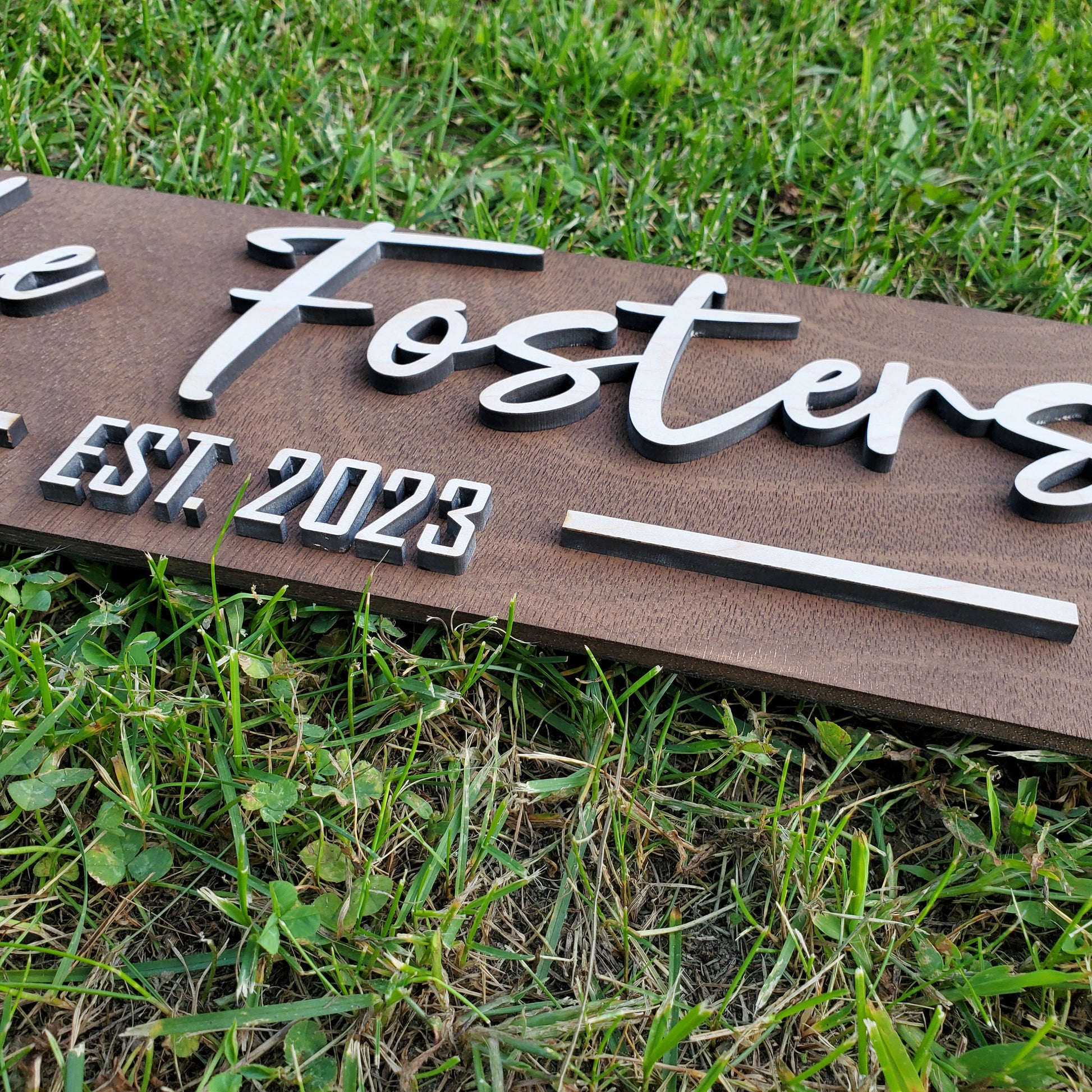 Custom Sign | Established Sign | Family Last Name Sign | Custom Wood Sign | 3D Laser Cut Sign | Wedding Gift | Wood Sign