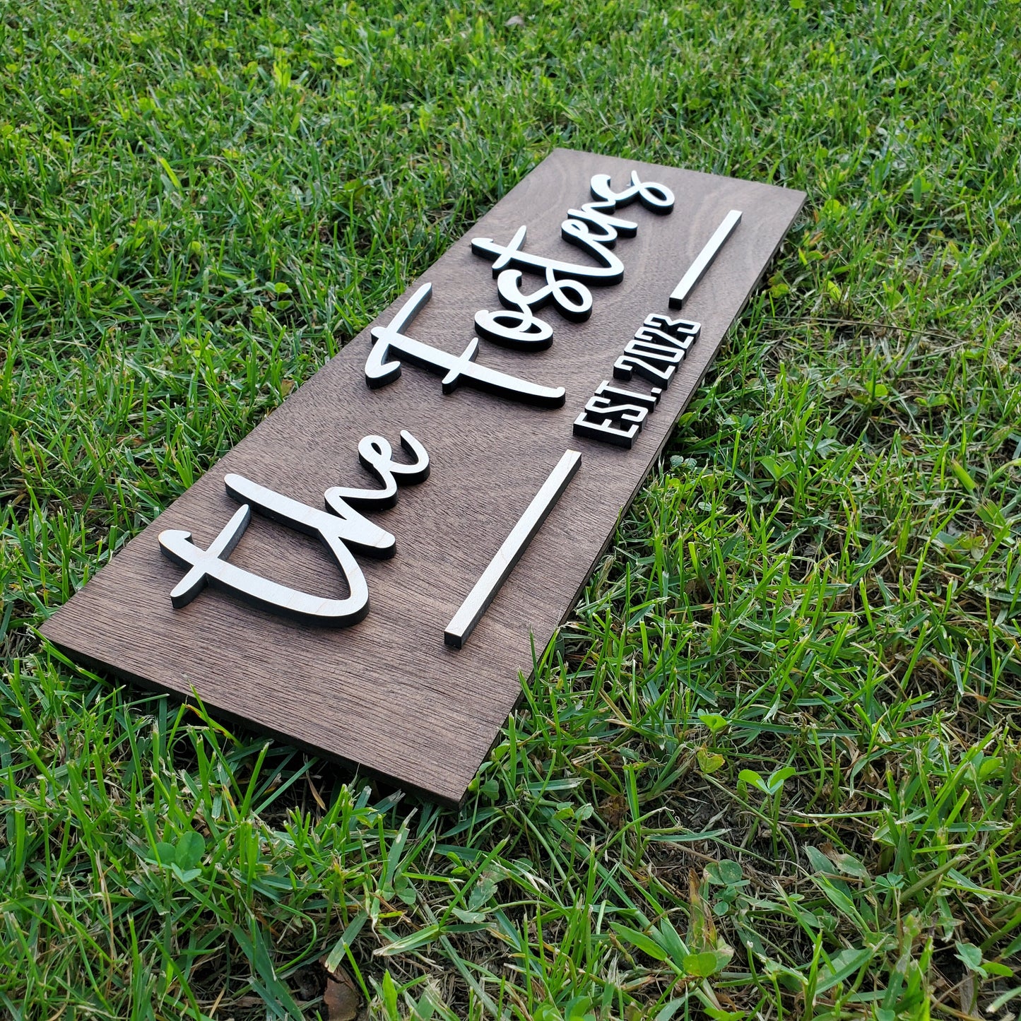 Custom Sign | Established Sign | Family Last Name Sign | Custom Wood Sign | 3D Laser Cut Sign | Wedding Gift | Wood Sign