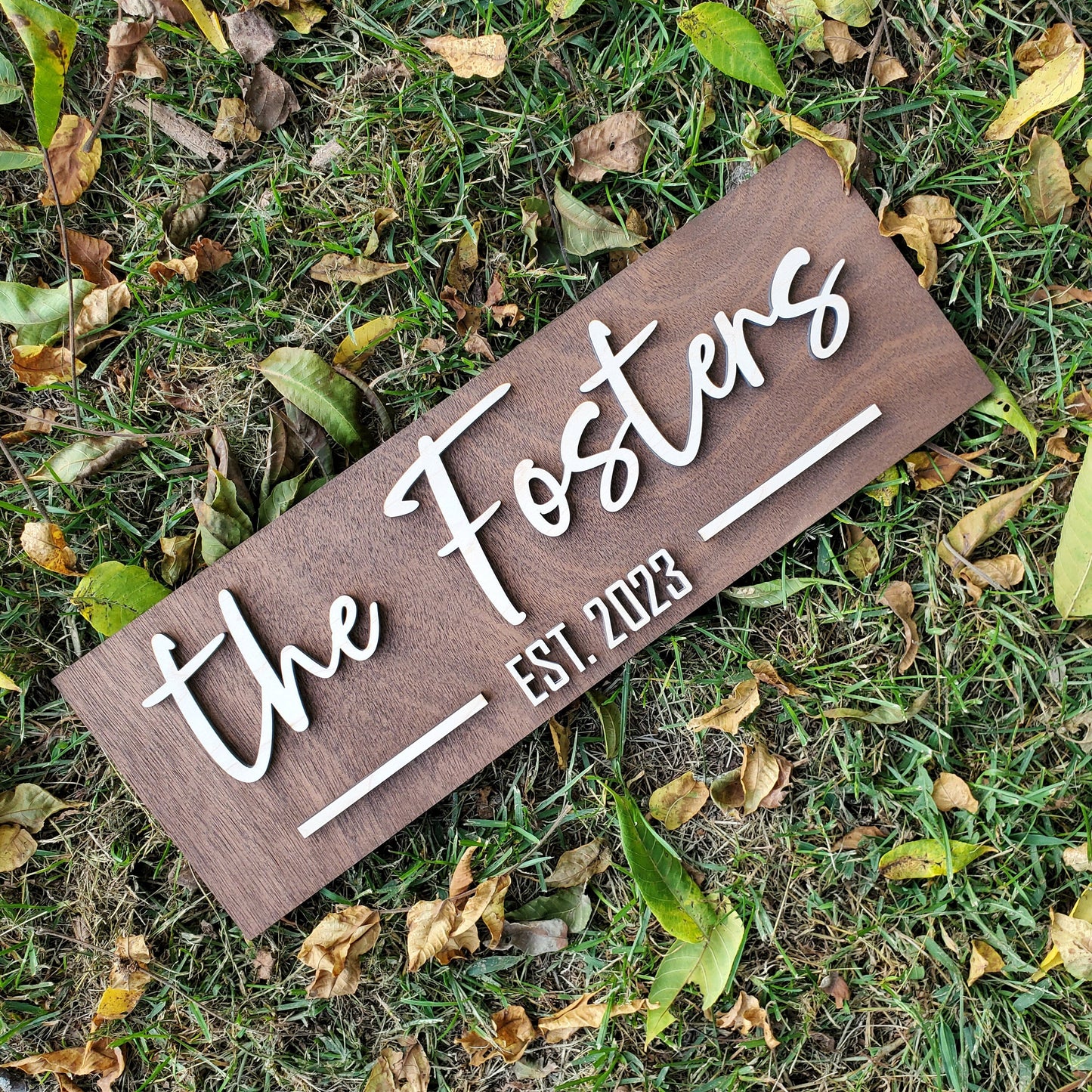 Custom Sign | Established Sign | Family Last Name Sign | Custom Wood Sign | 3D Laser Cut Sign | Wedding Gift | Wood Sign