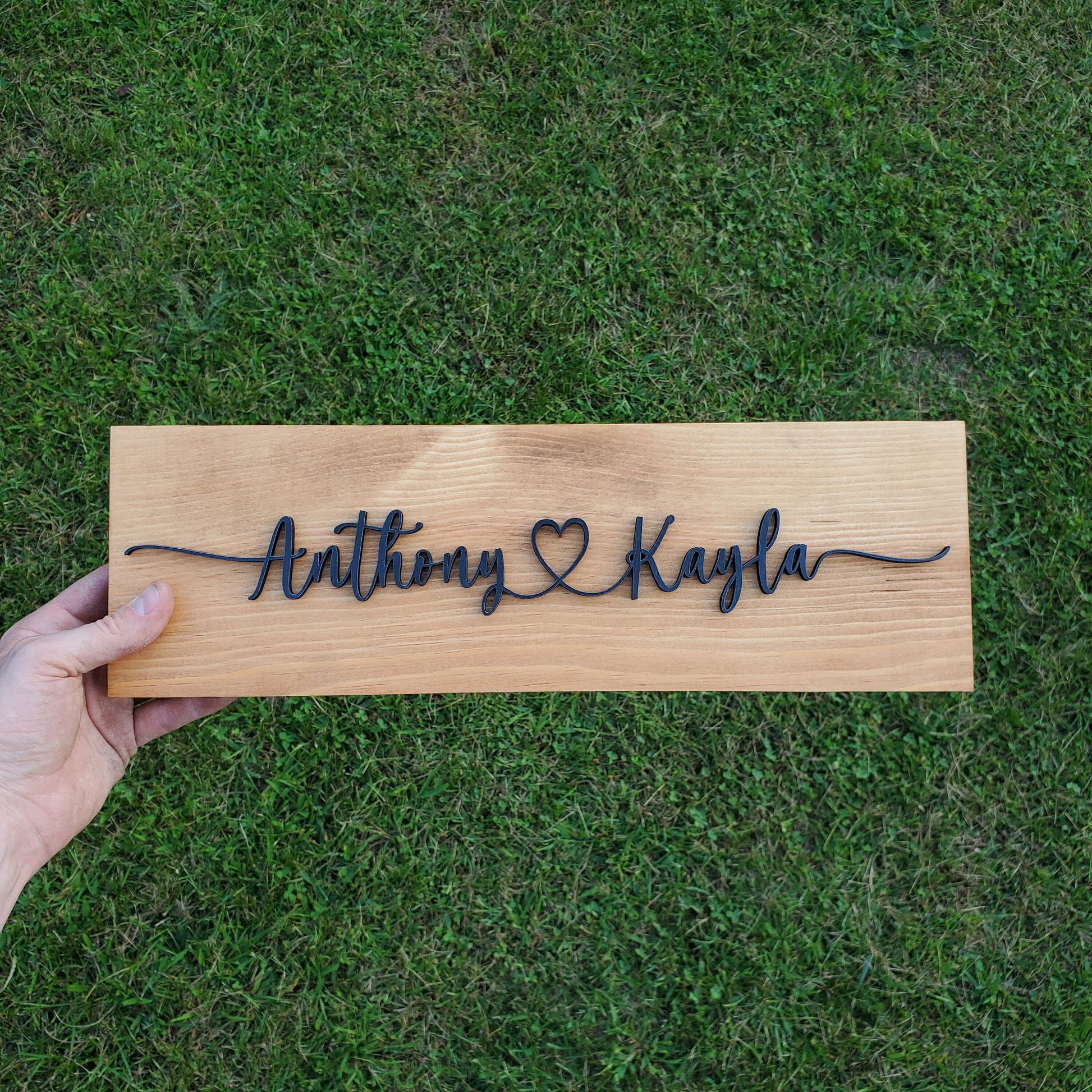 Custom Couples Sign | Lovers Heart Sign | Custom Wood Sign | 3D Laser Cut Sign | Wedding Gift | Anniversary Gift