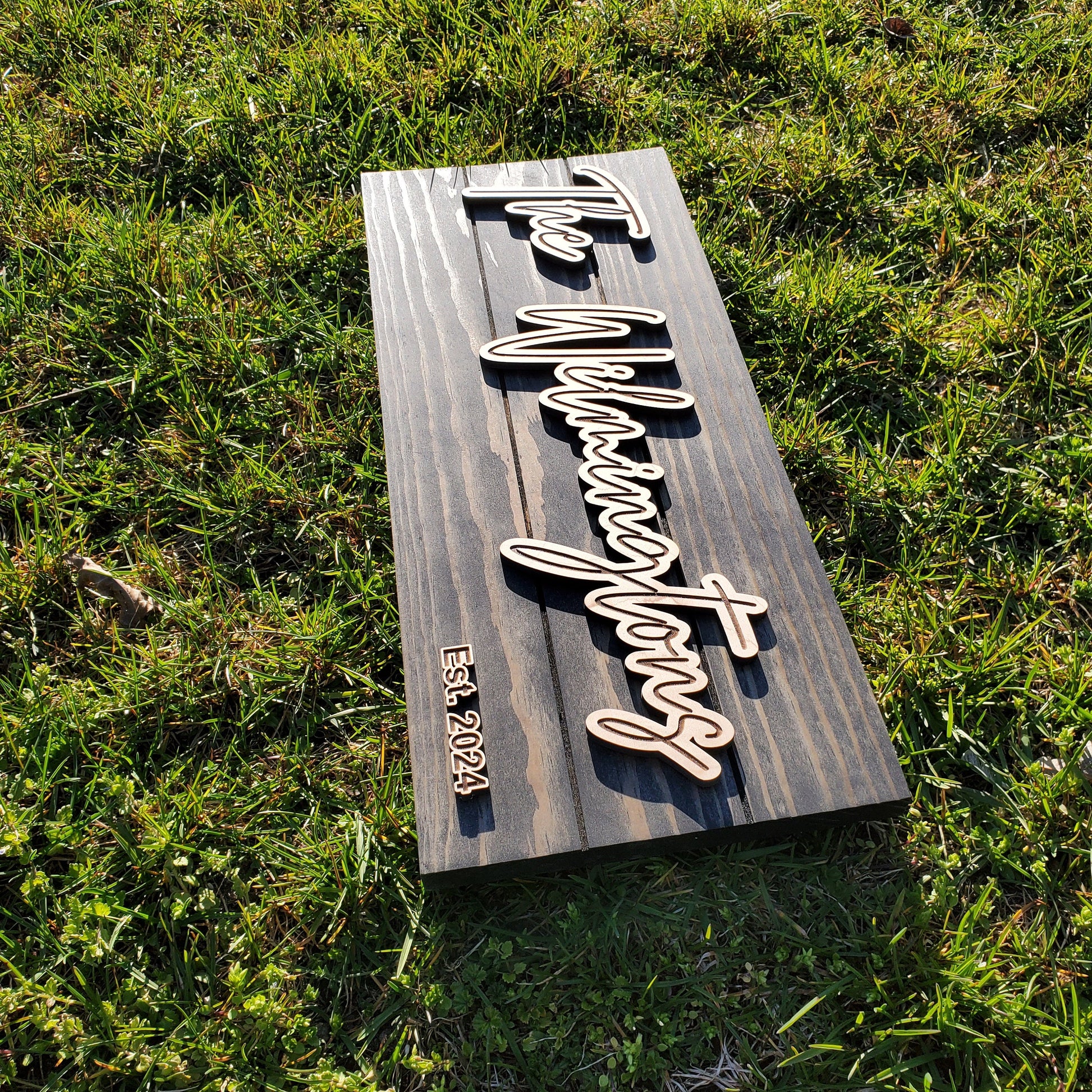 Custom Wood Sign | Established Sign | Family Last Name Sign | Custom Wood Sign | 3D Laser Cut Sign | Wedding Gift | Wood Signs