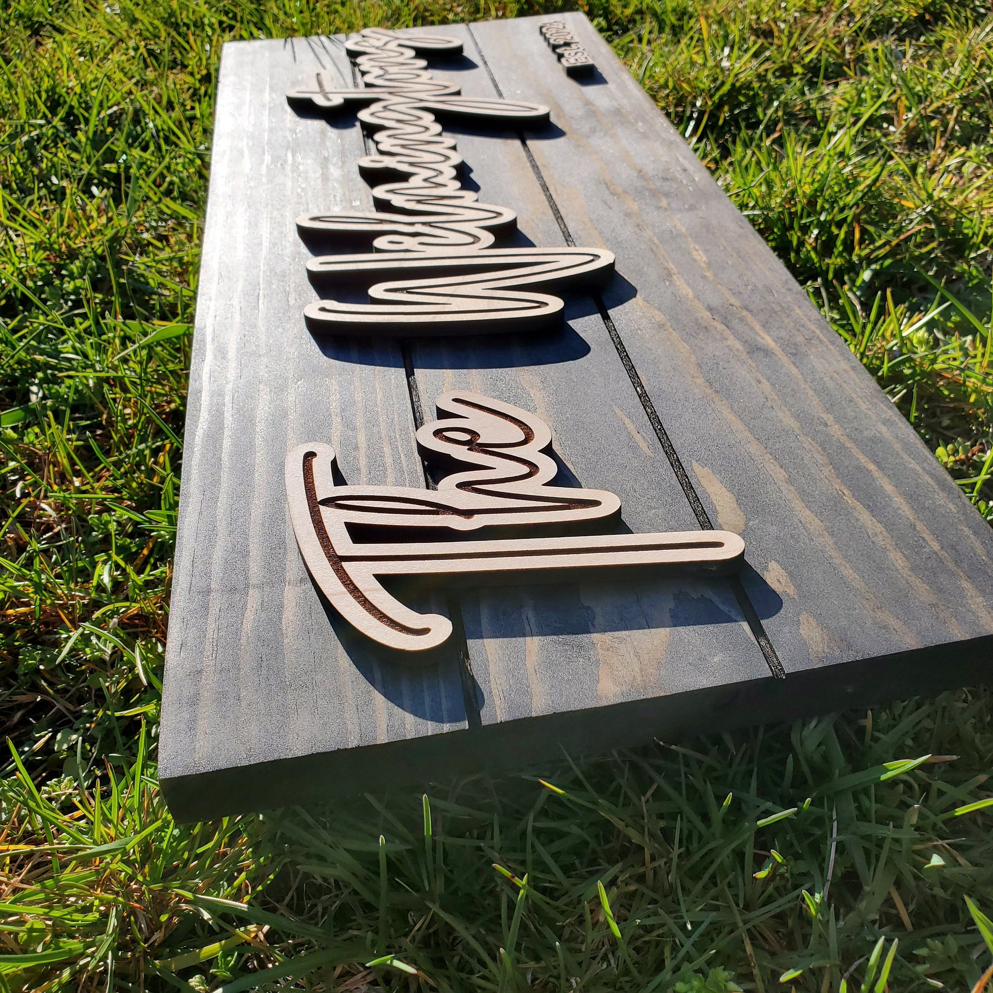 Custom Wood Sign | Established Sign | Family Last Name Sign | Custom Wood Sign | 3D Laser Cut Sign | Wedding Gift | Wood Signs