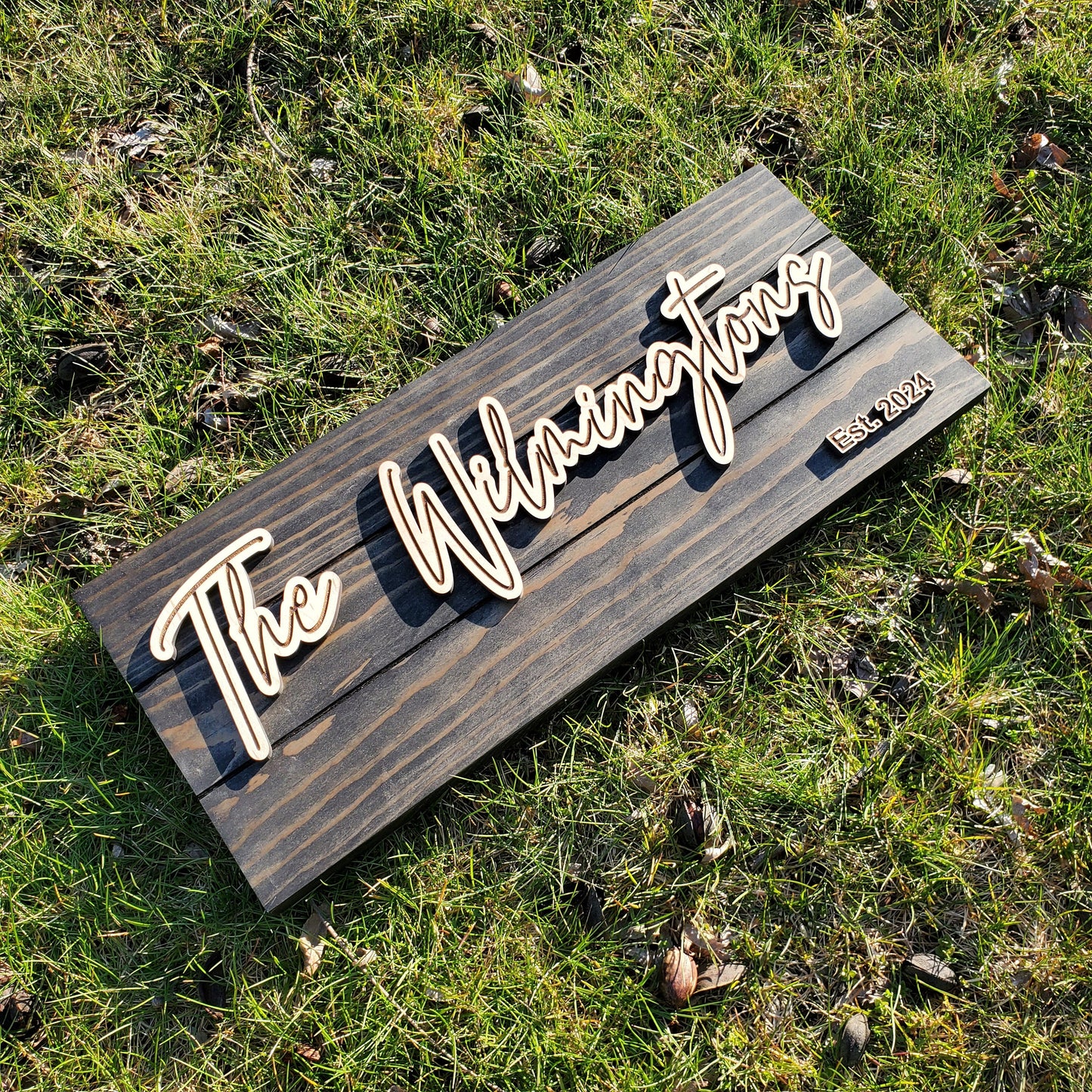 Custom Wood Sign | Established Sign | Family Last Name Sign | Custom Wood Sign | 3D Laser Cut Sign | Wedding Gift | Wood Signs