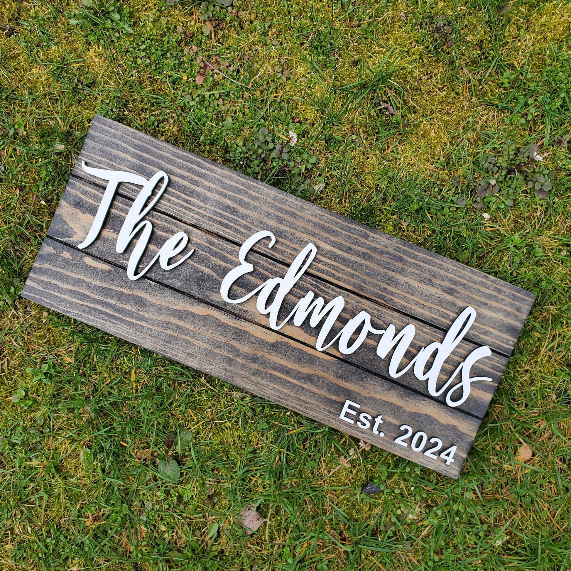 Custom Wood Sign | Established Sign | Family Last Name Sign | Custom Wood Sign | 3D Laser Cut Sign | Wedding Gift | Wood Signs