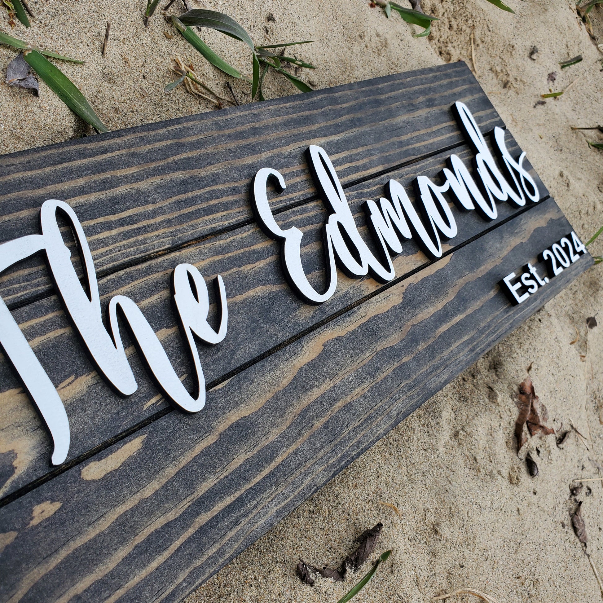 Custom Wood Sign | Established Sign | Family Last Name Sign | Custom Wood Sign | 3D Laser Cut Sign | Wedding Gift | Wood Signs