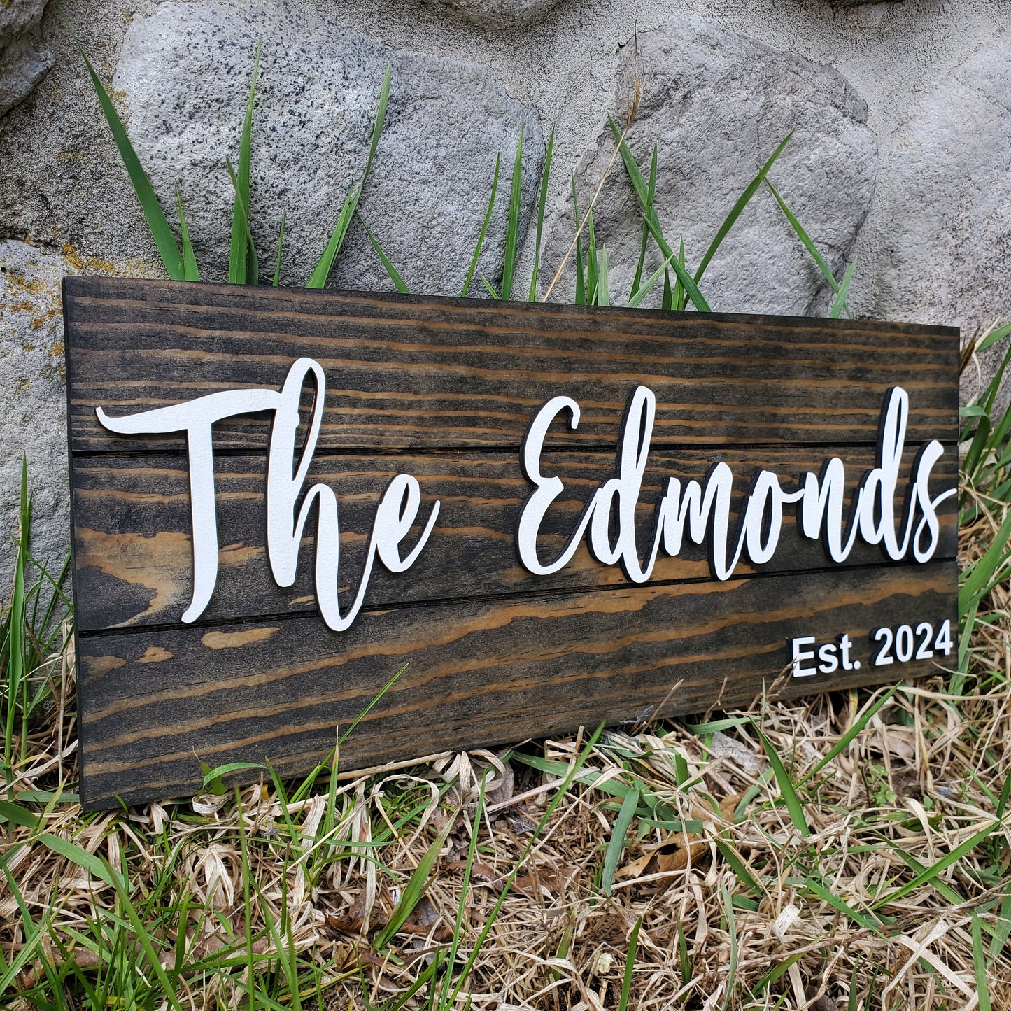 Custom Wood Sign | Established Sign | Family Last Name Sign | Custom Wood Sign | 3D Laser Cut Sign | Wedding Gift | Wood Signs