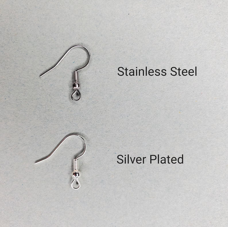 Dog Paw Print Engraved Earrings | Dangle Earrings | Hypoallergenic