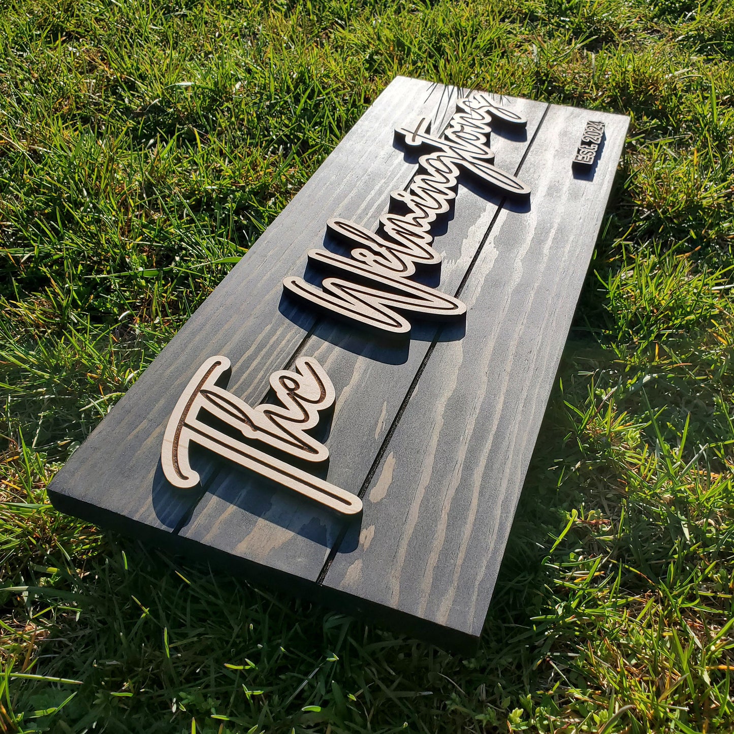 Custom Wood Sign | Established Sign | Family Last Name Sign | Custom Wood Sign | 3D Laser Cut Sign | Wedding Gift | Wood Signs