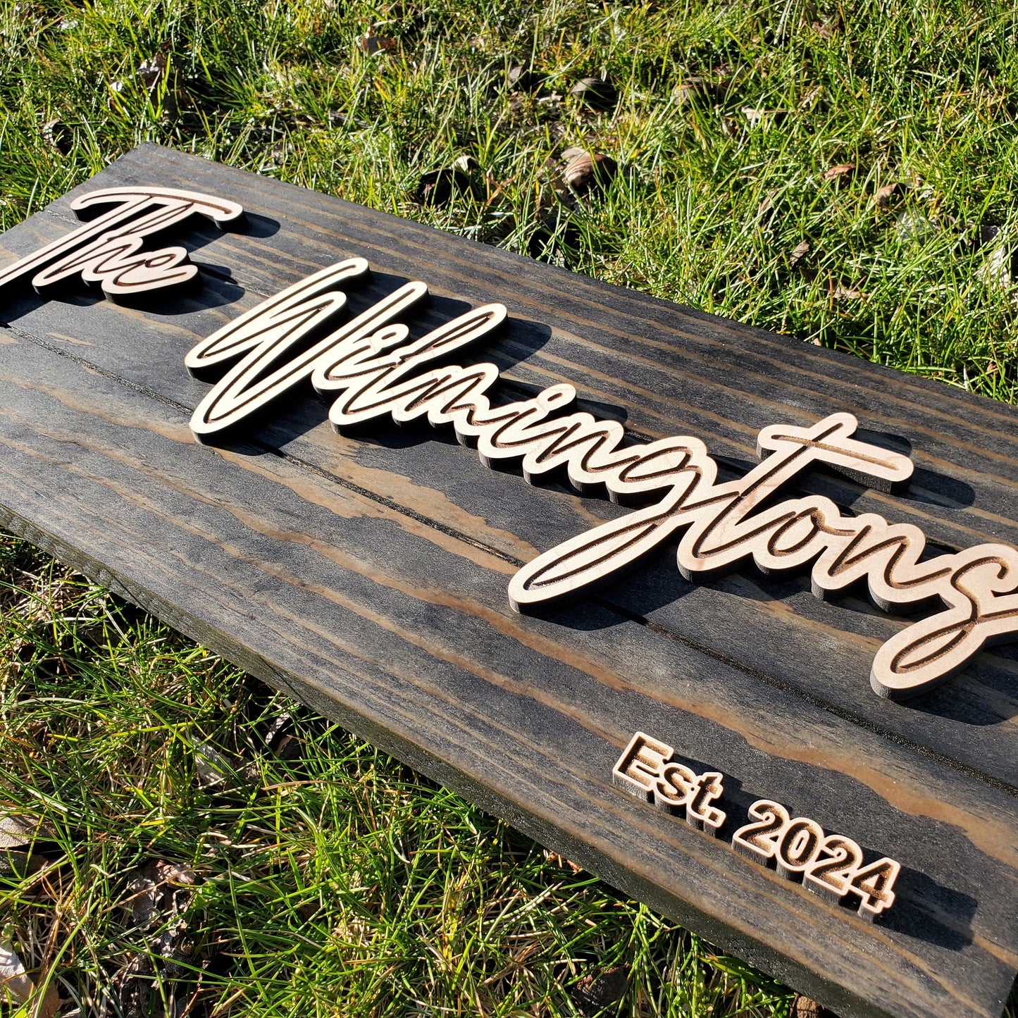 Custom Wood Sign | Established Sign | Family Last Name Sign | Custom Wood Sign | 3D Laser Cut Sign | Wedding Gift | Wood Signs