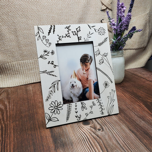 Picture Frame | Mothers Day Gift | Wood Frame | Wildflowers Picture Frame | Wooden Frame