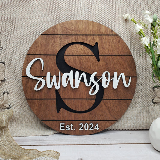 Family Name Sign | Custom Wood Sign | Housewarming Gift | Shiplap Sign | Wood Sign