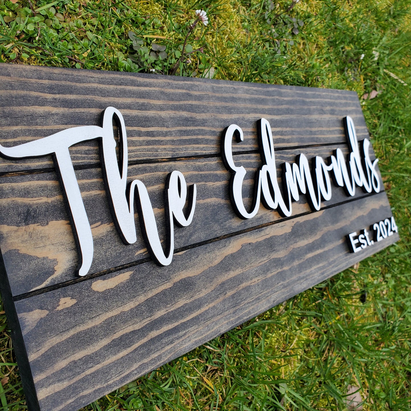 Custom Wood Sign | Established Sign | Family Last Name Sign | Custom Wood Sign | 3D Laser Cut Sign | Wedding Gift | Wood Signs