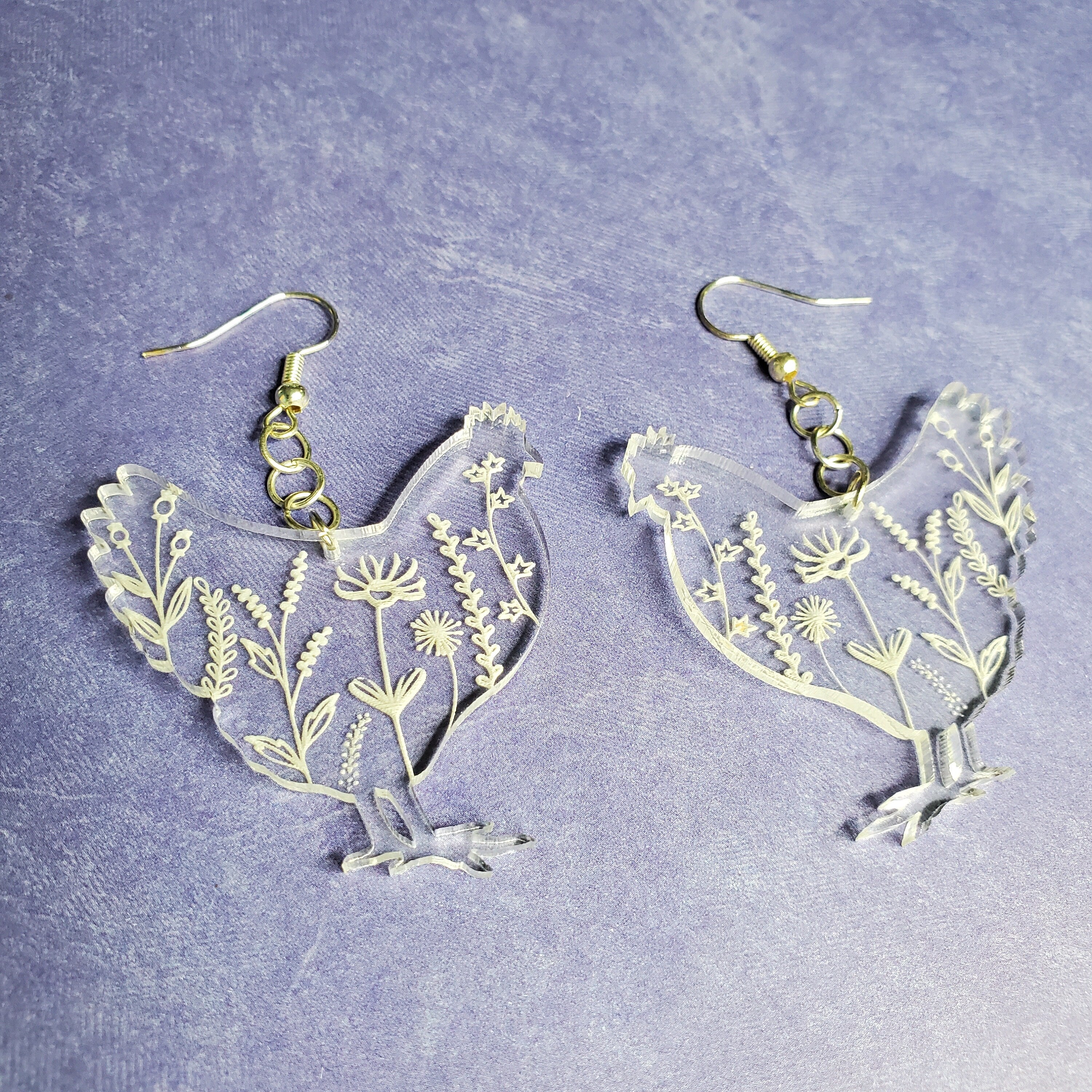 Chicken Wildflower Earrings – Rustys Grind