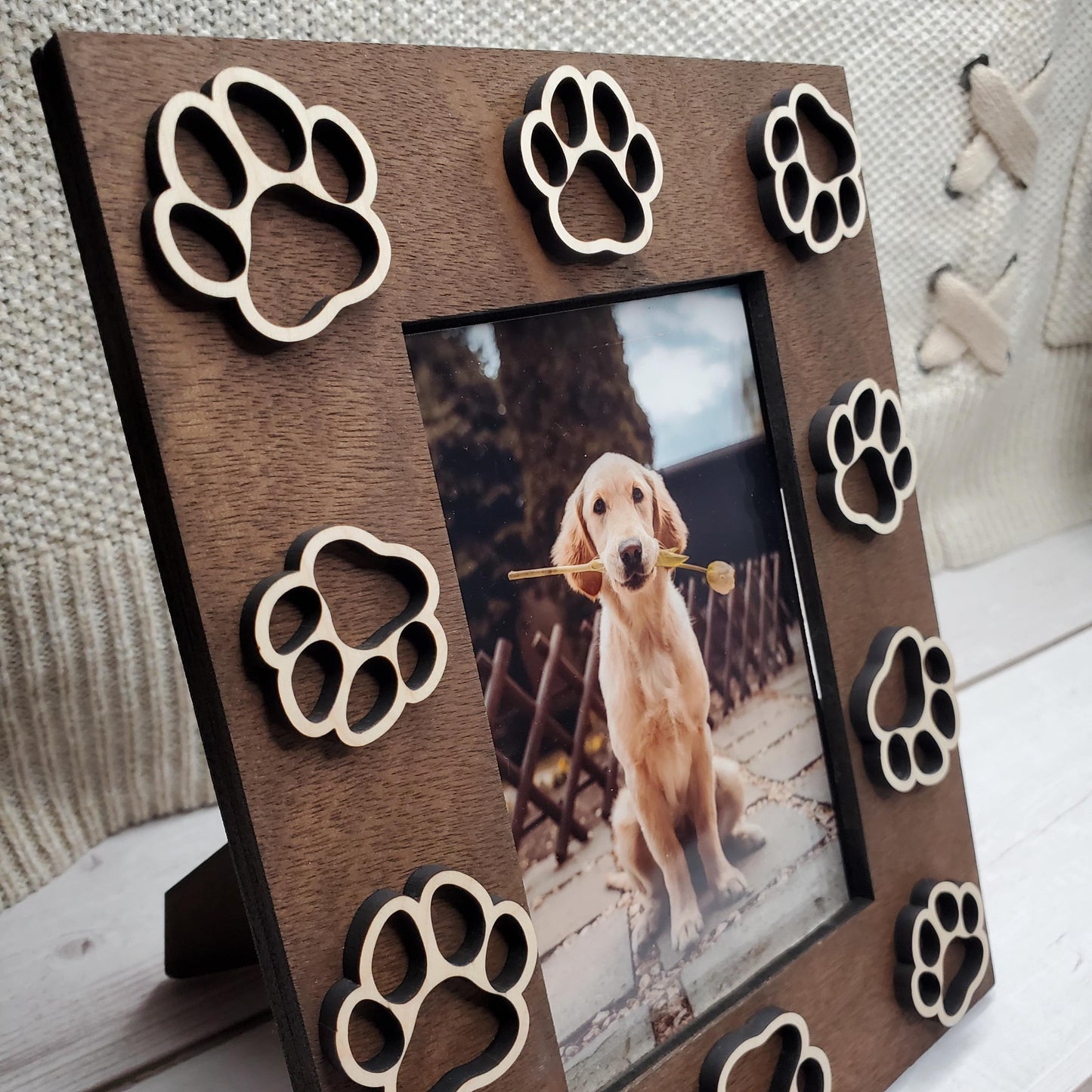 3D Dog Paw Print Picture Frame