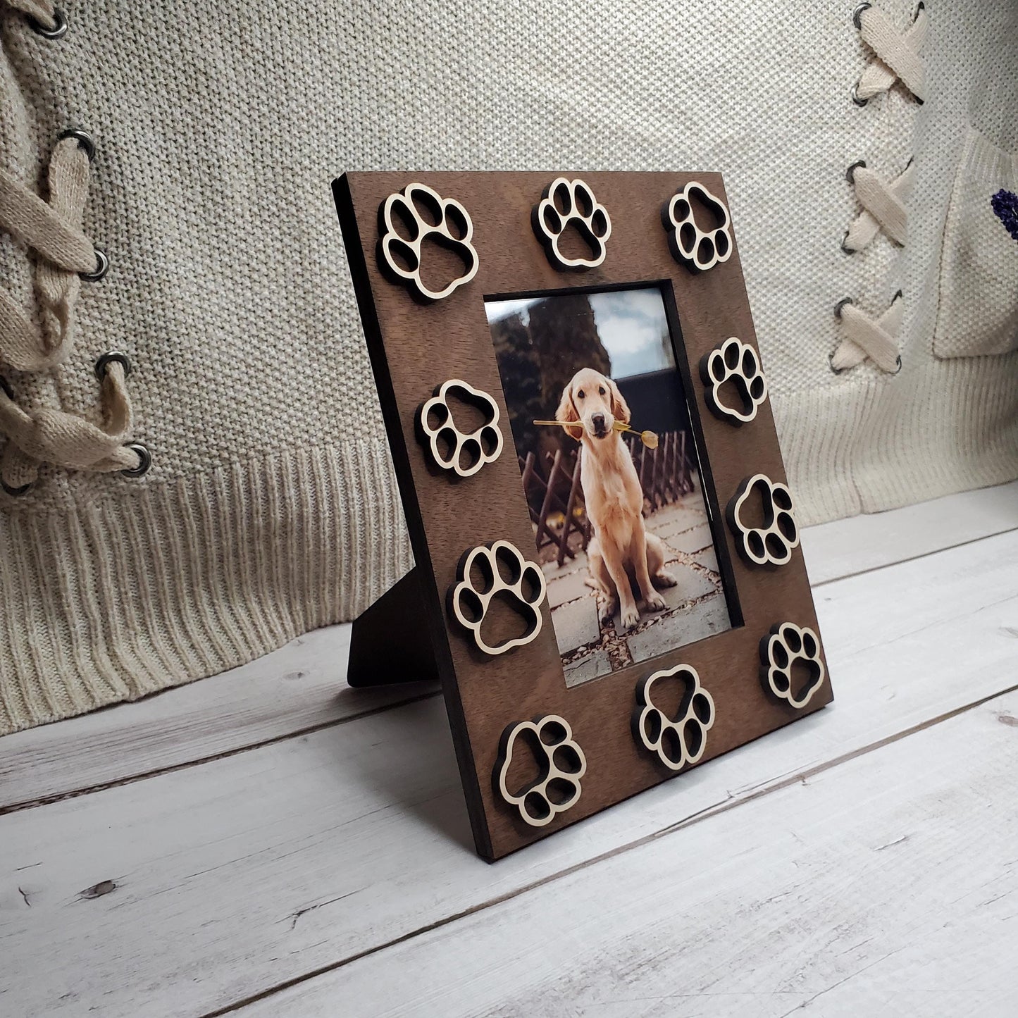 3D Dog Paw Print Picture Frame