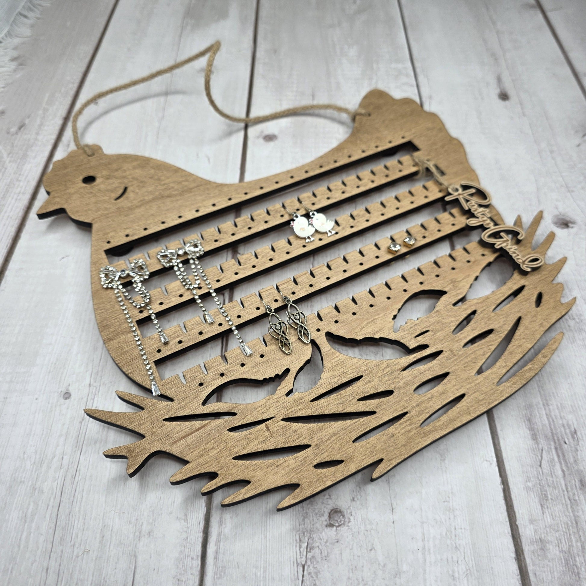 Chicken Earring Holder Display