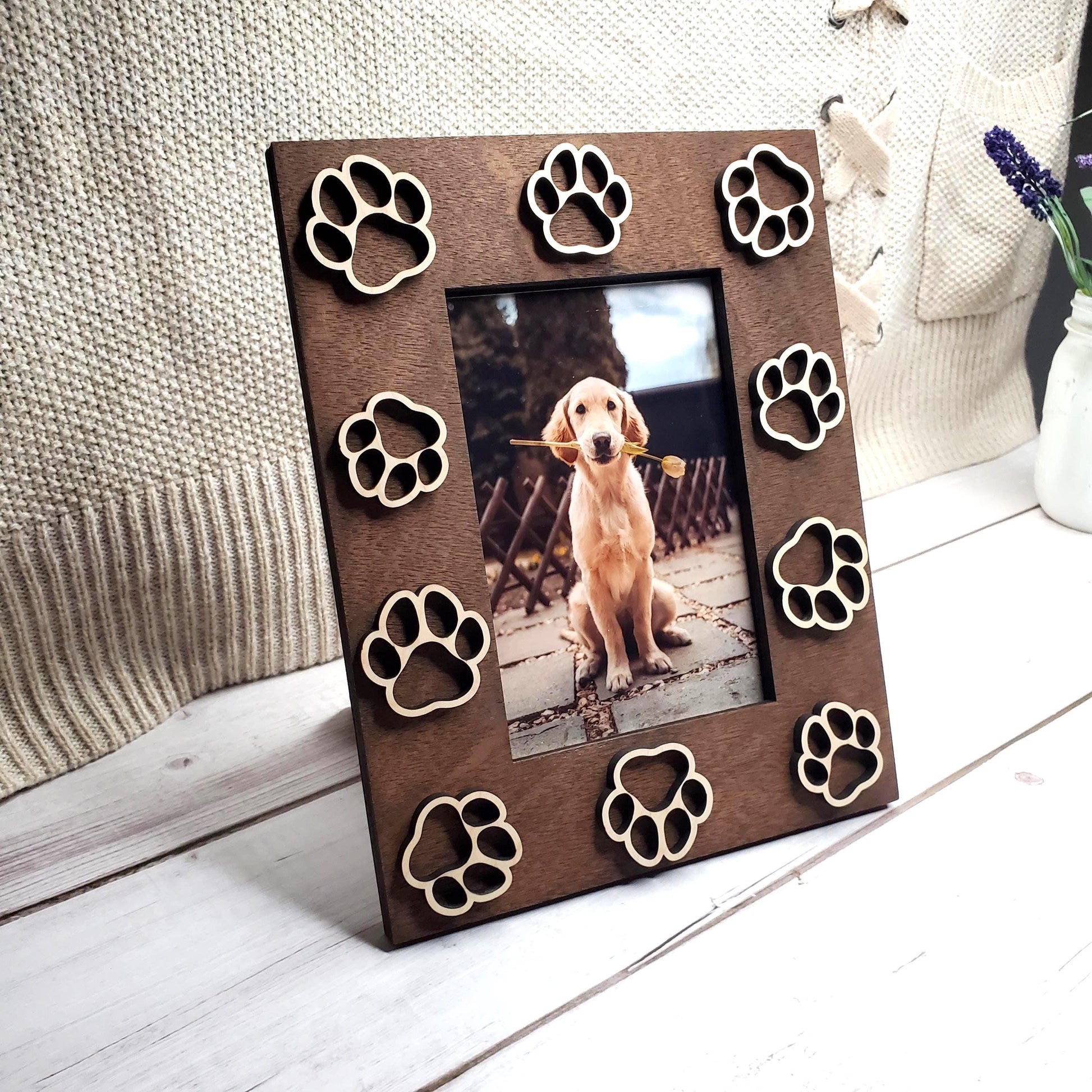 3D Dog Paw Print Picture Frame