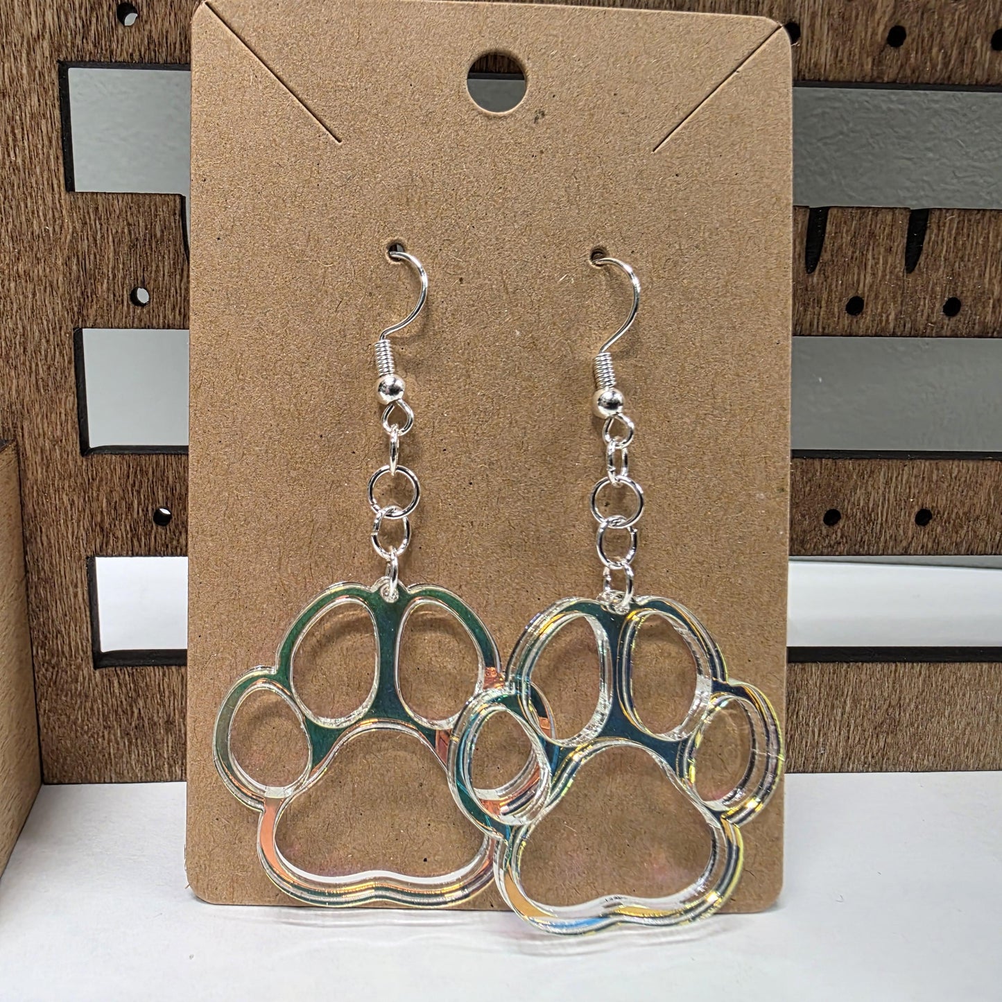 Dog Paw Print Earrings | Dangle Earrings | Hypoallergenic