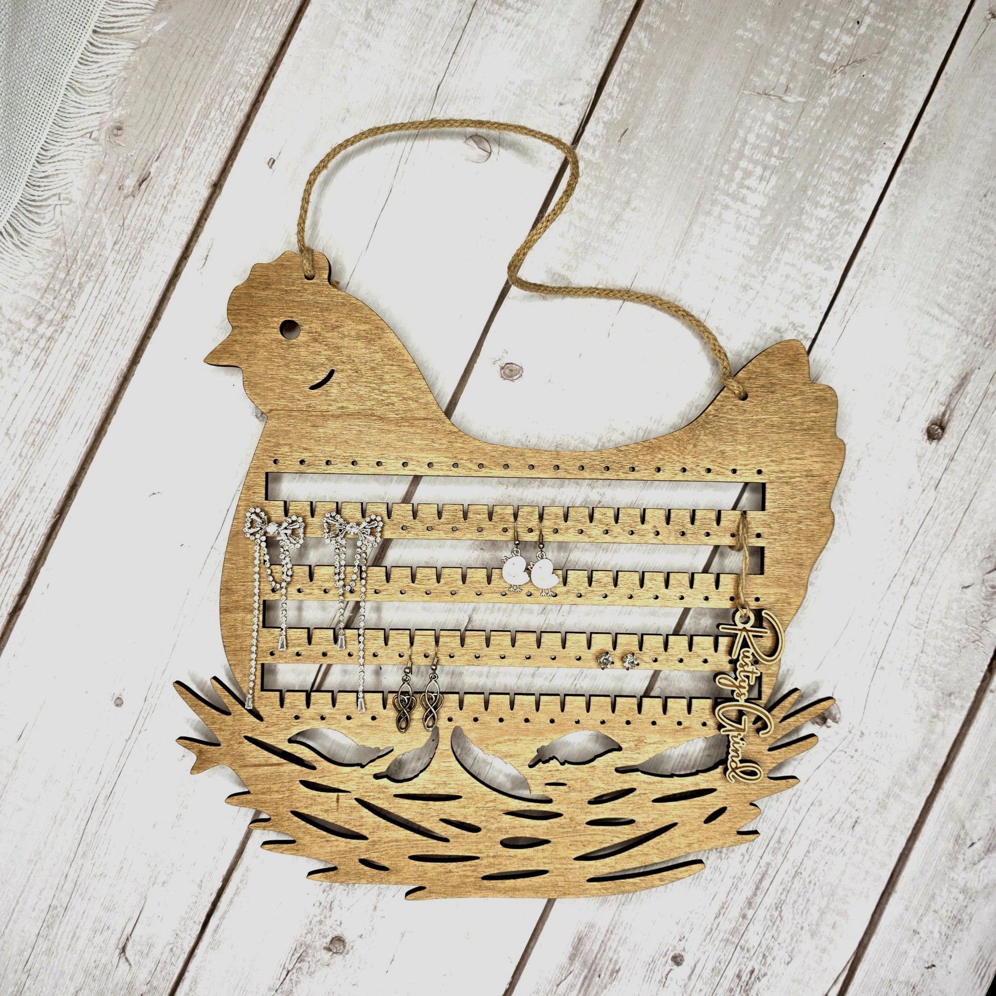 Chicken Earring Holder Display