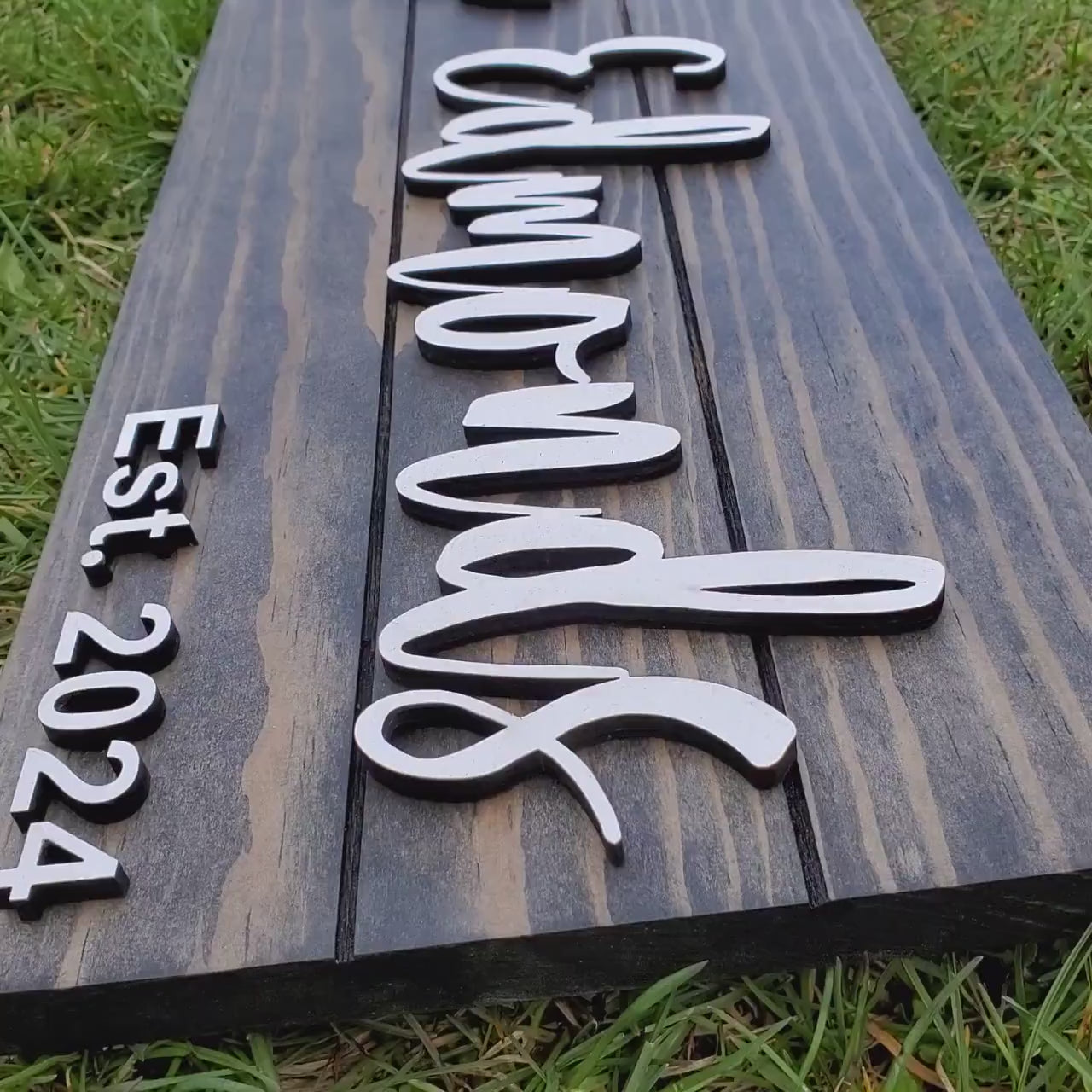 Custom Wood Sign | Established Sign | Family Last Name Sign | Custom Wood Sign | 3D Laser Cut Sign | Wedding Gift | Wood Signs