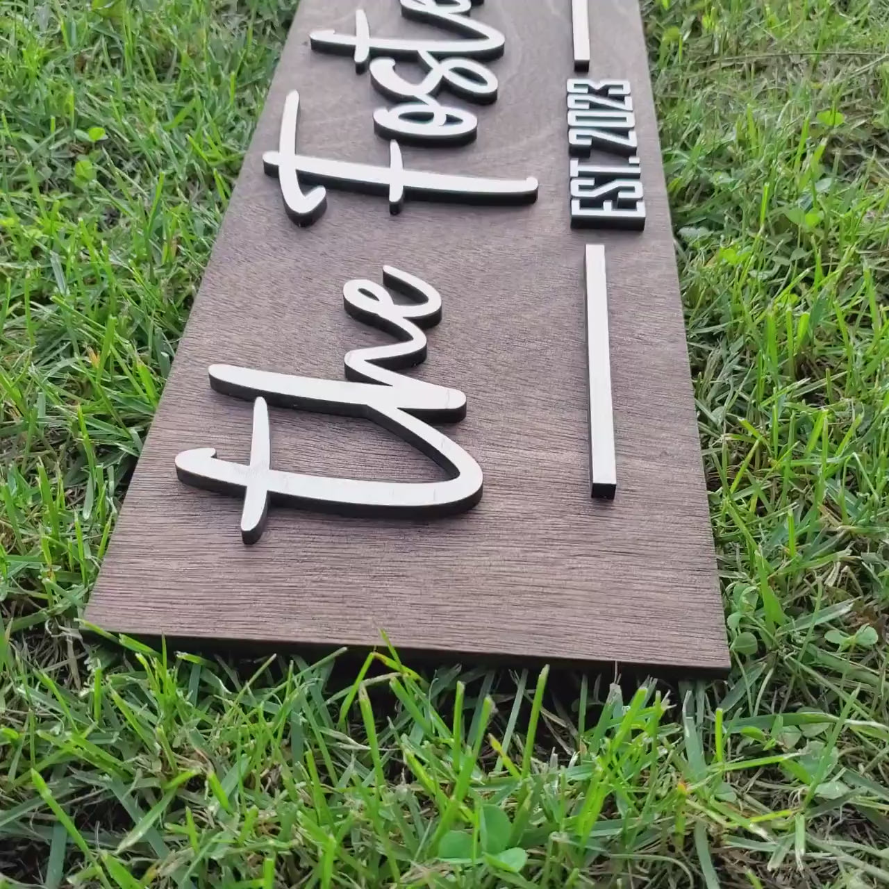 Custom Sign | Established Sign | Family Last Name Sign | Custom Wood Sign | 3D Laser Cut Sign | Wedding Gift | Wood Sign