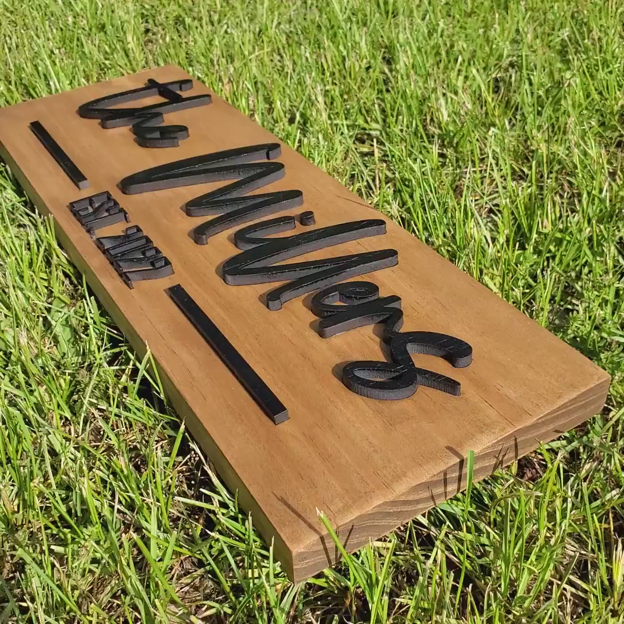 Custom Sign | Established Sign | Family Last Name Sign | Custom Wood Sign | 3D Laser Cut Sign | Wedding Gift | Wood Sign