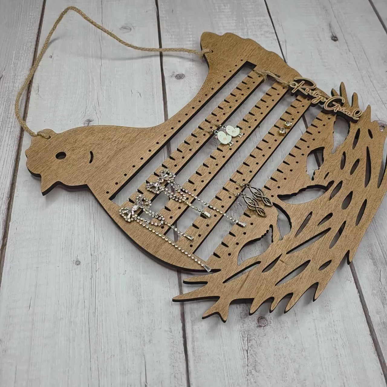 Chicken Earring Holder Display